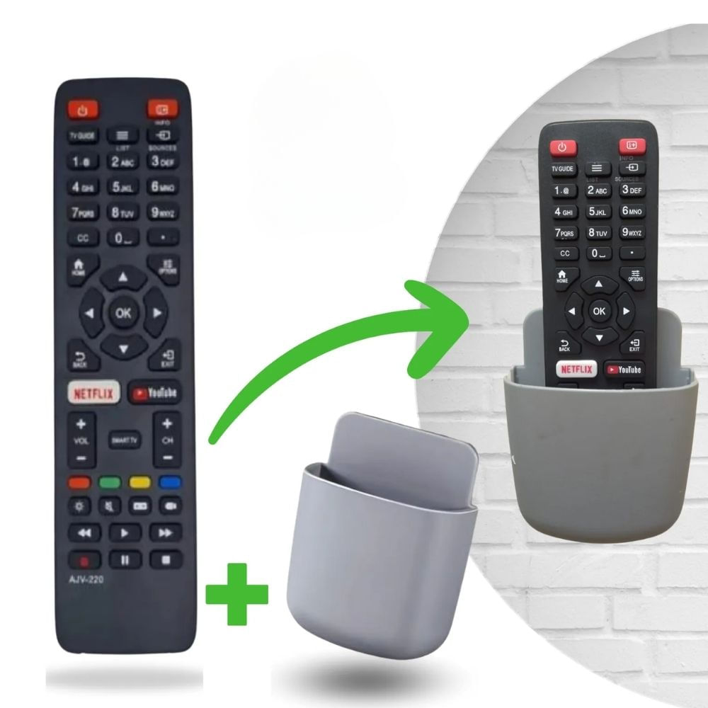 Control Remoto Genérico Aoc Smart Tv Modelo 32s5970 + Soporte Griis