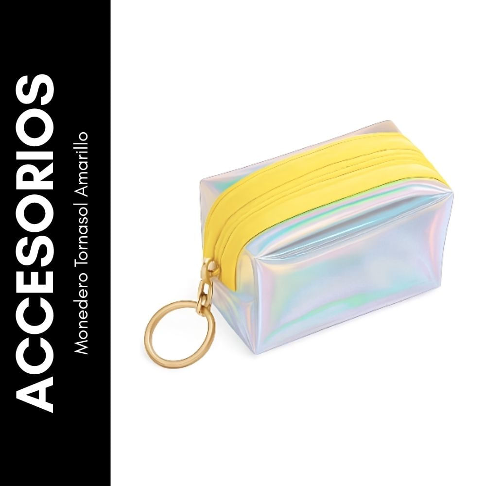 Monedero Tornasol Amarillo