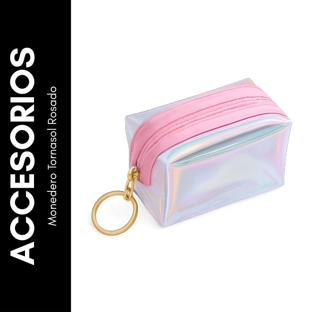 Monedero Tornasol Rosado
