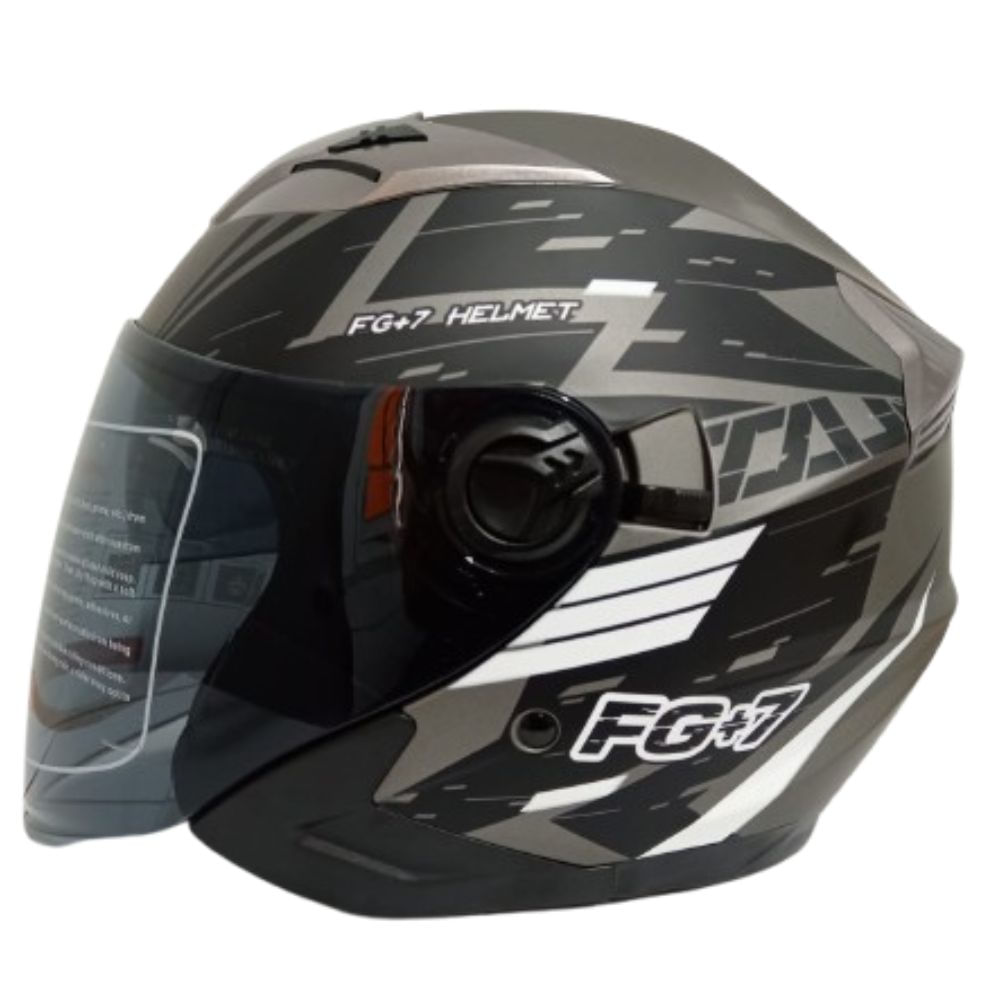 Casco de Moto Abierto Open Face Bactor en Gris | Estilo y Seguridad / Talla L