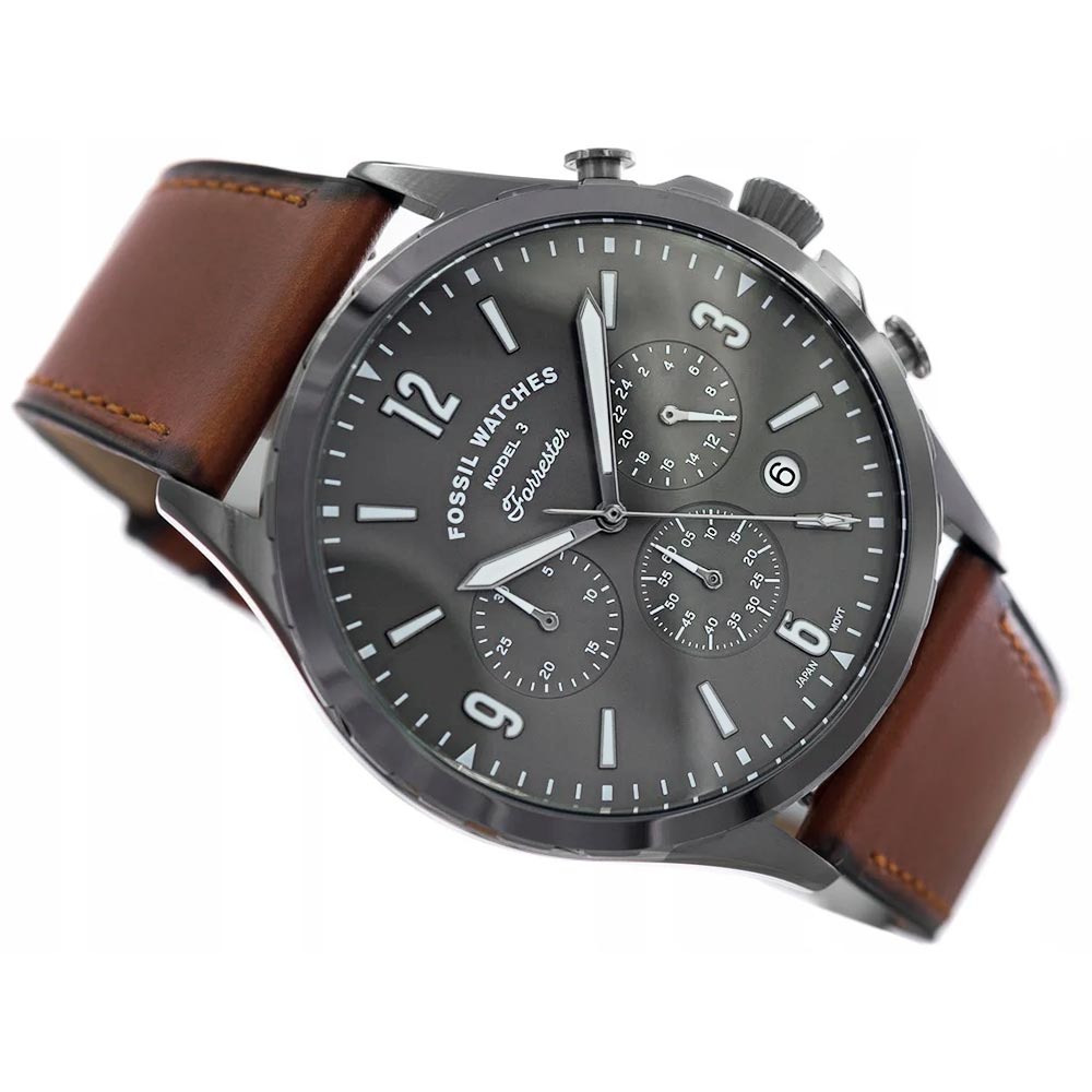 Reloj Fossil Forrester FS5815 Fecha Cronometro Acero Inoxidable