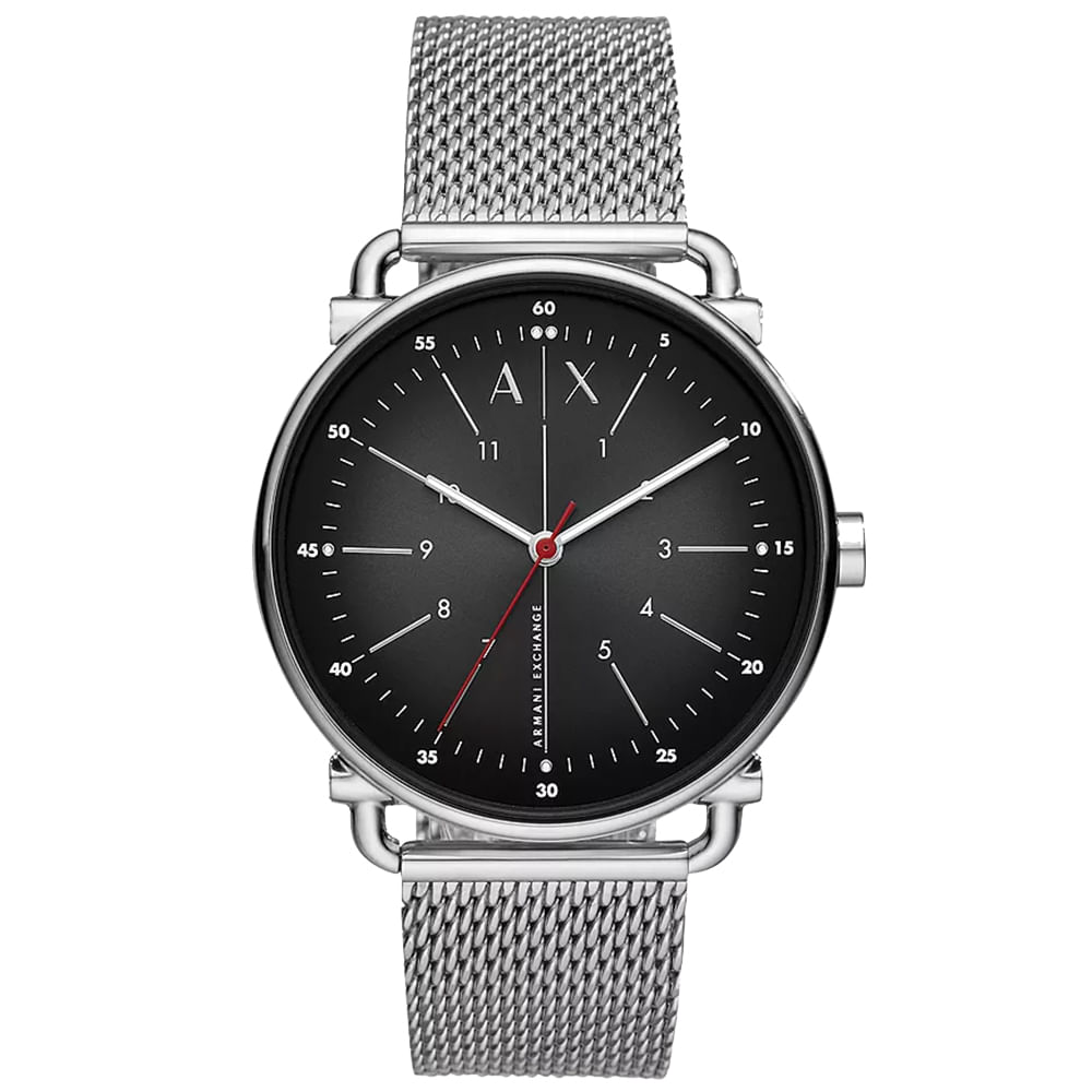 Reloj Armani Exchange Rocco AX2900 Acero Inoxidable Plateado Dial Negro