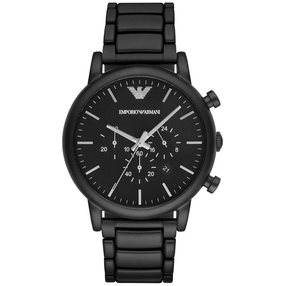 Reloj Emporio Armani Luigi AR1895 Fecha Cronómetro Acero Inoxidable Negro Mate