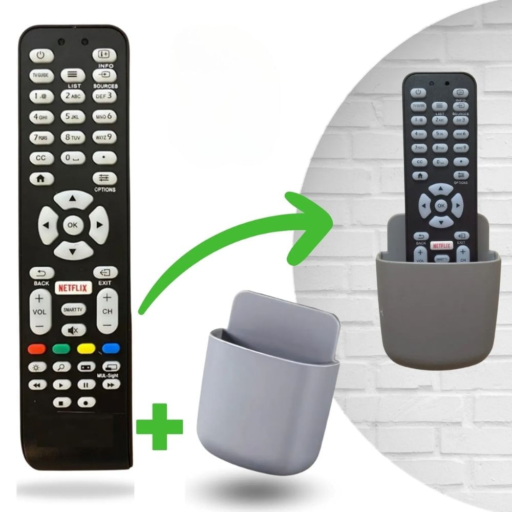 Control Remoto Aoc Para Smart Tv Lcdled + Soporte Griis
