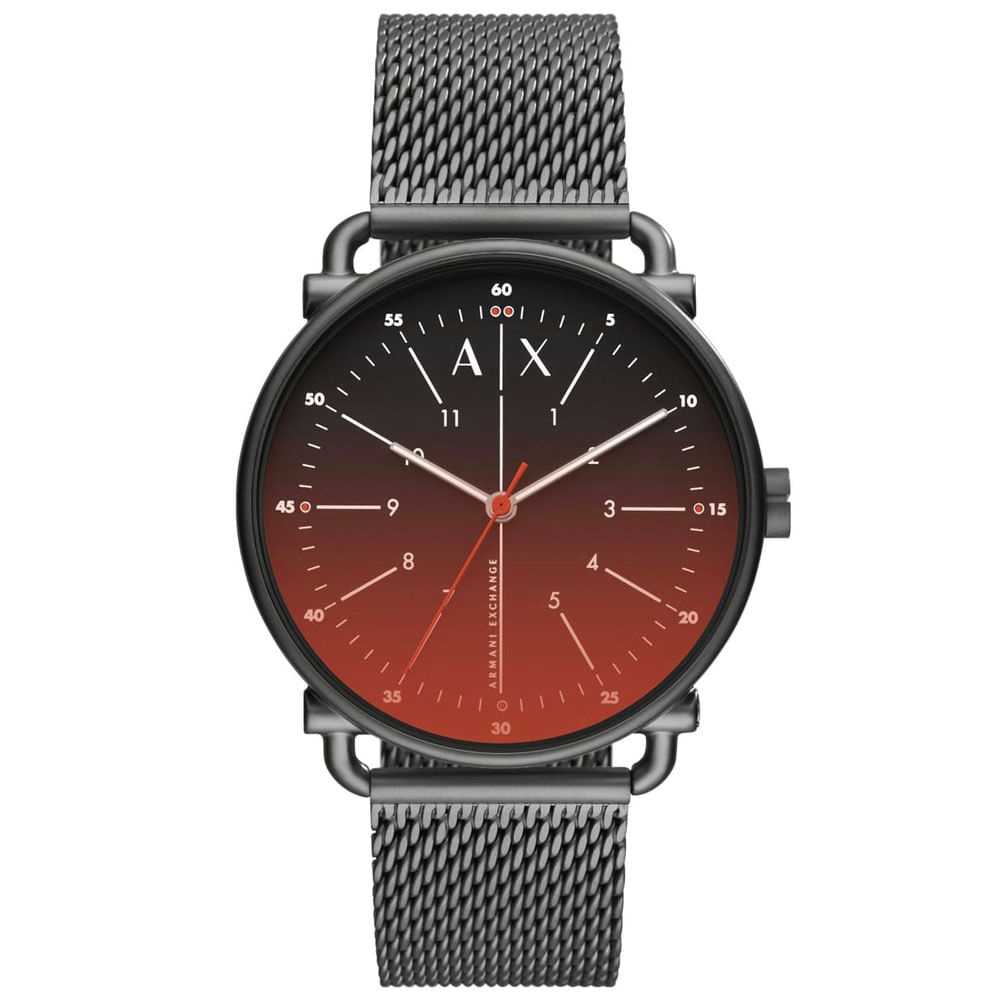 Reloj Armani Exchange Rocco AX2905 Acero Inoxidable Gunmetal Mate Cristal Iridiscente