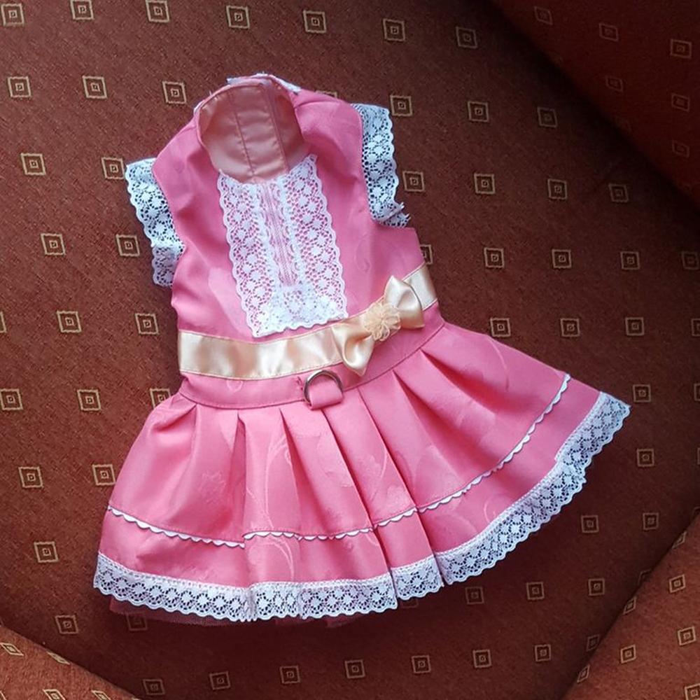 VESTIDO ROSADO DULCE Y LACE COLOR ROSADO TALLA XXS