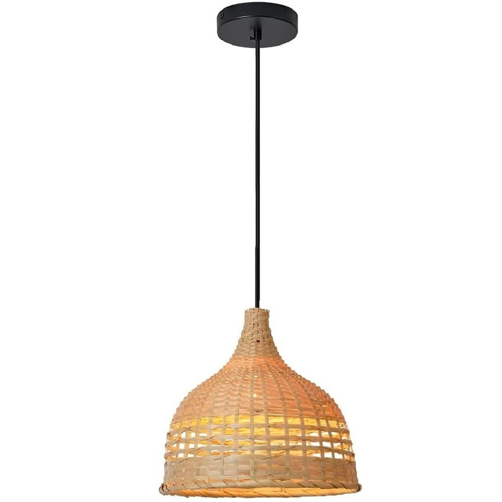 Lampara Colgante Bambú Semicirculo