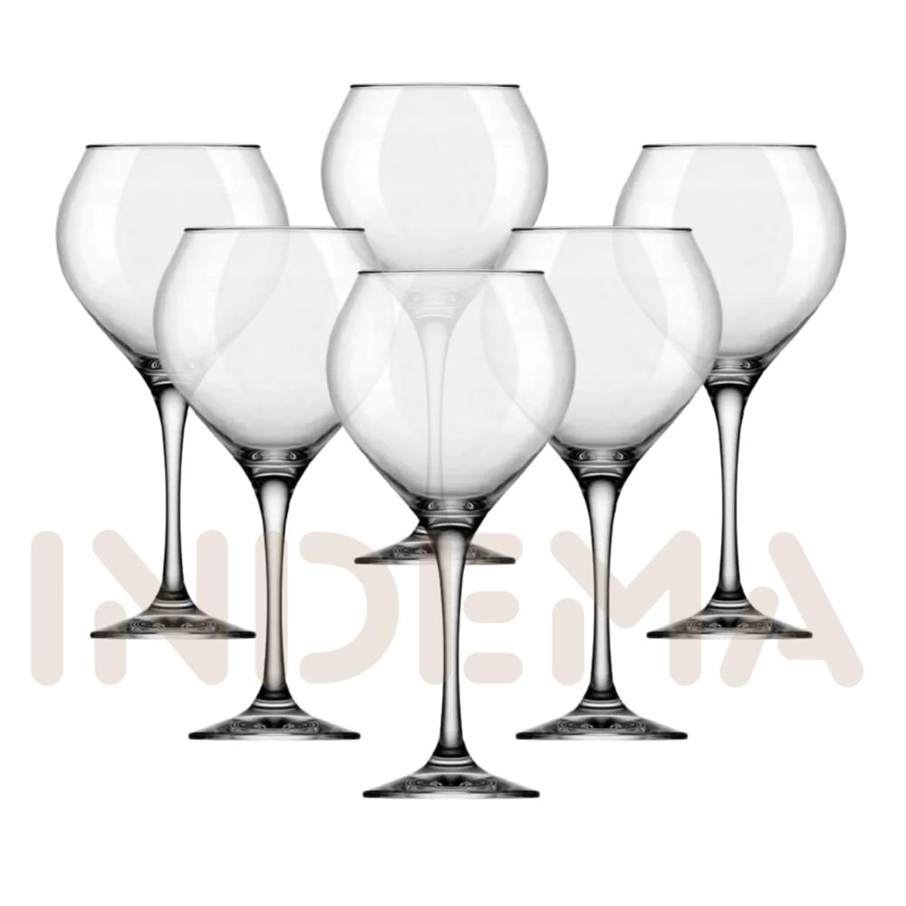 Copa Nadir Prestige 600ml Vidrio Resistente Gran Capacidad X6