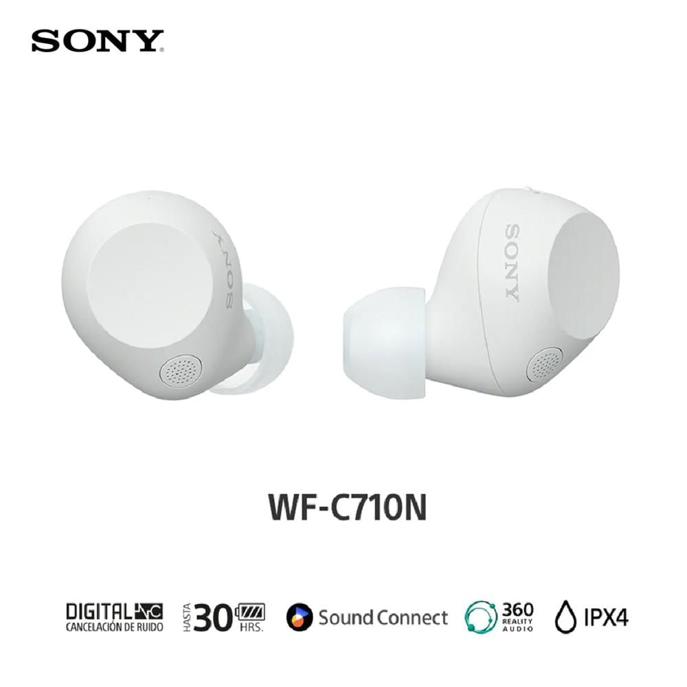 Sony Audífonos Inalámbricos Noise Cancelling In Ear WF-C710N IPX4 Blanco