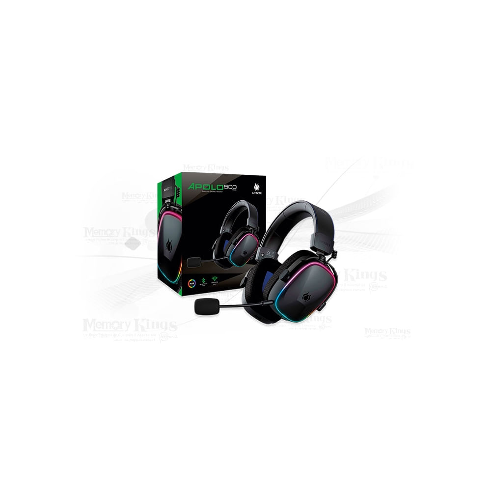 Auriculares gaming inalámbricos ANTRYX Apolo 500 TRIX en color negro, sonido envolvente y gran como