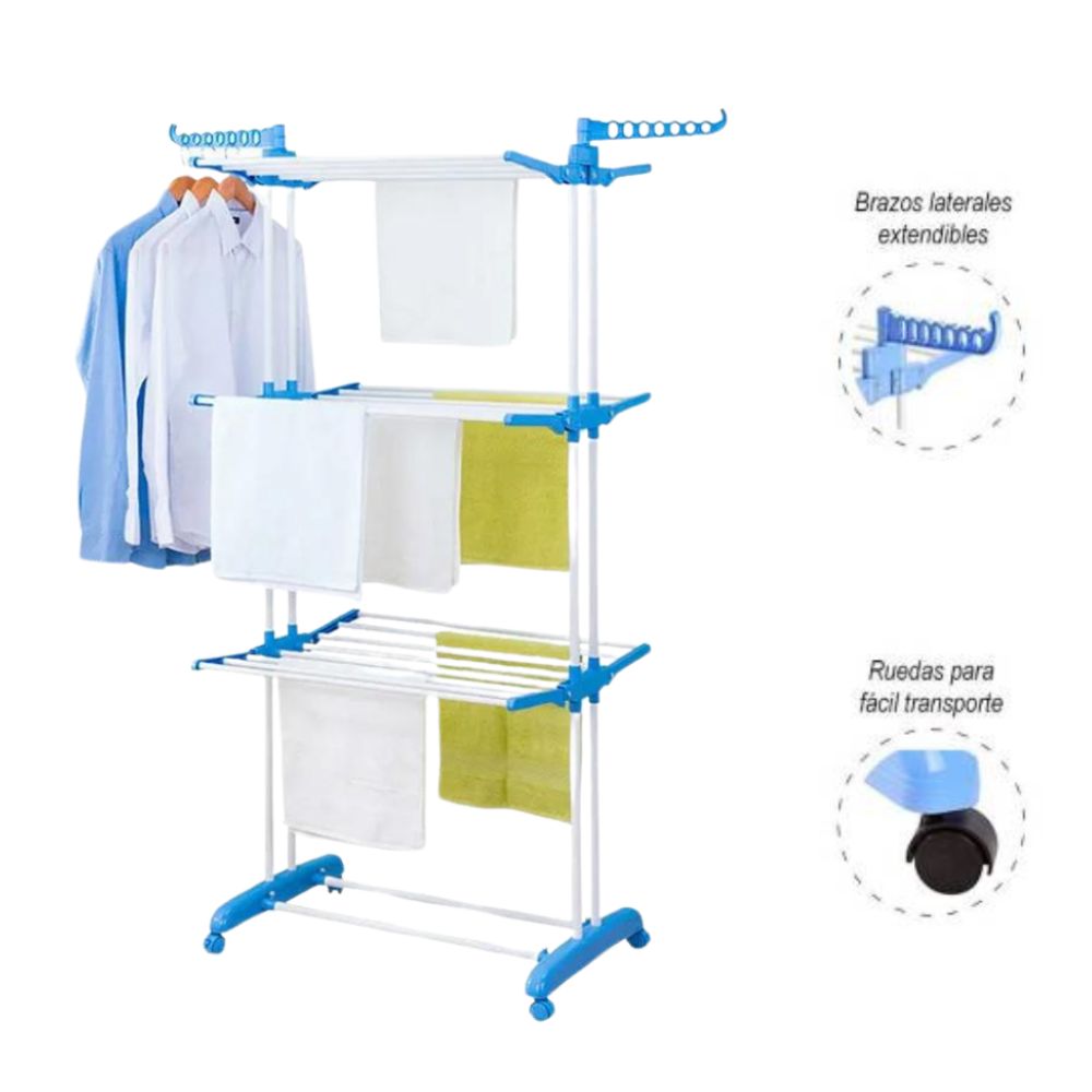 Tendedero Organizador de 3 Niveles Plegable