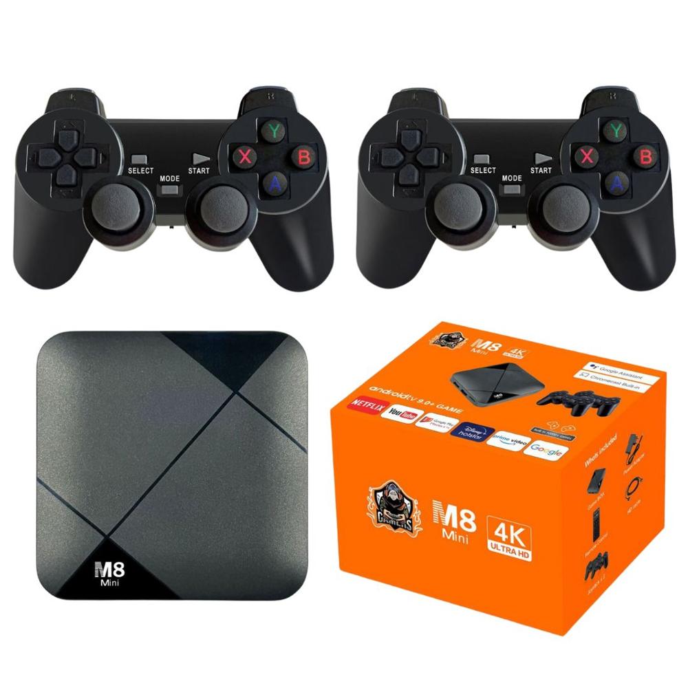 Android Tv 9.0 + 10000 Juegos con Mandos 4K Netflix YouTube Disney M8