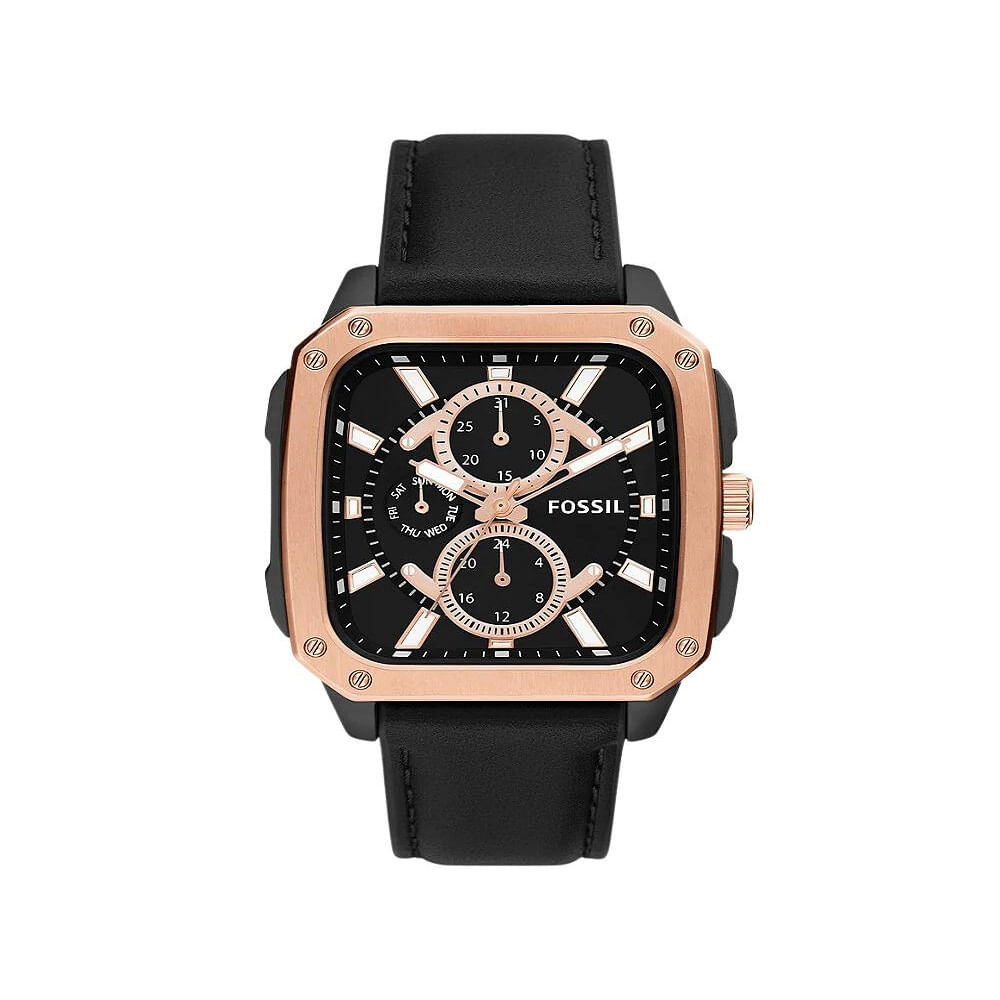 RELOJ FOSSIL INSCRIPTION ORO ROSA CORREA DE CUERO