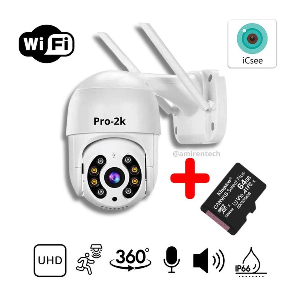 Camara Wifi Pro 2K + Memoria de grabacion