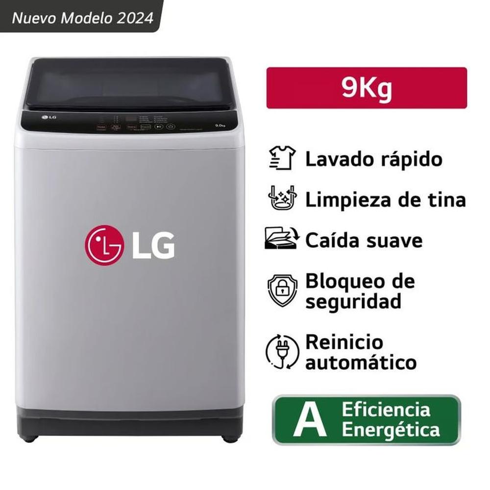 Lavadora LG de lavado Rapido y Carga Superior 9 Kg WT9GL Gris