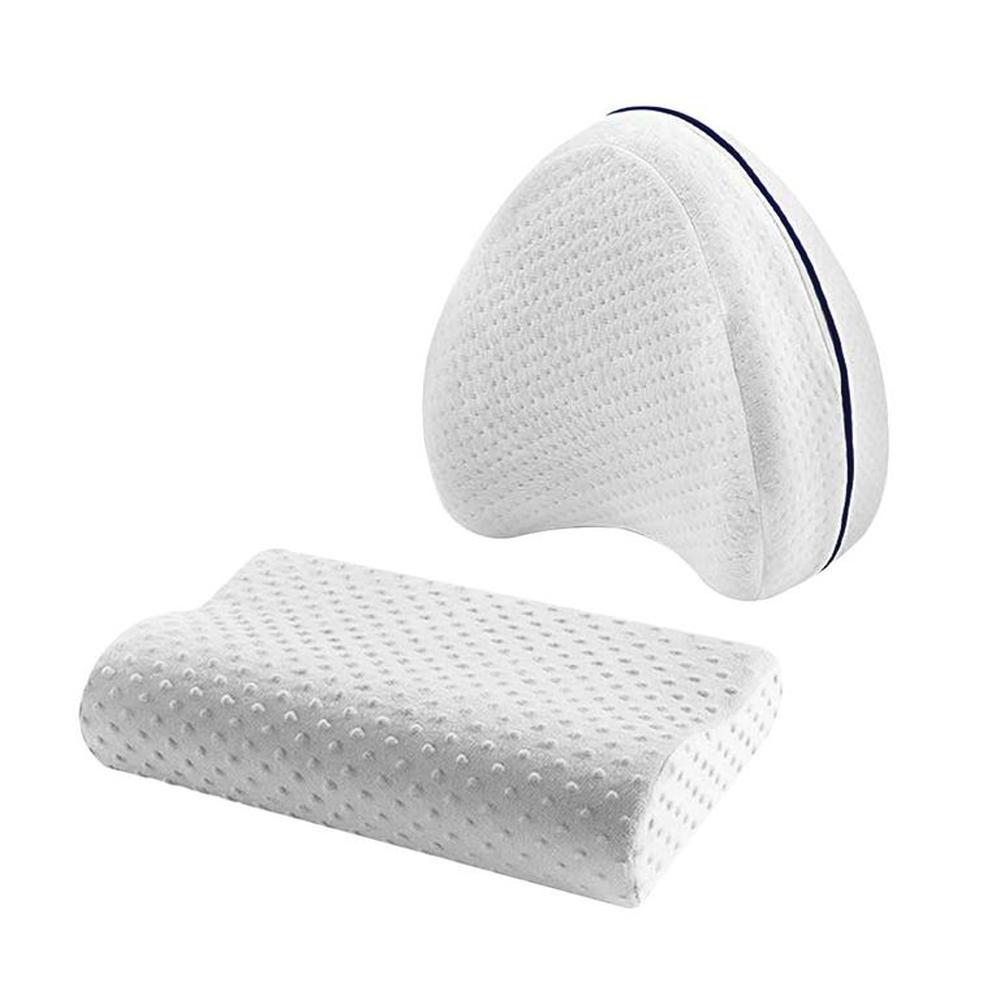 Almohada Ortopédica Cervical + Almohada Ortopédica Espuma para Piernas.