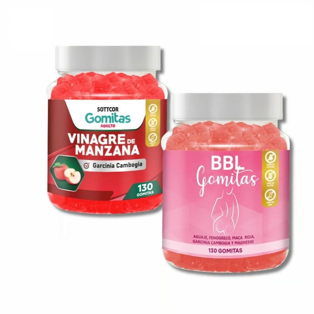 AGUAJE BBL EN GOMITAS + VINAGRE DE MANZANA SOTTCOR PACK 2