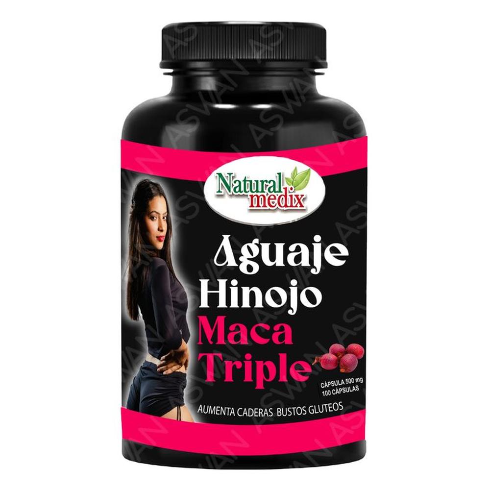 AGUAJE HINOJO + MACA TRIPLE 100 CAPSULAS - NATURAL MEDIX