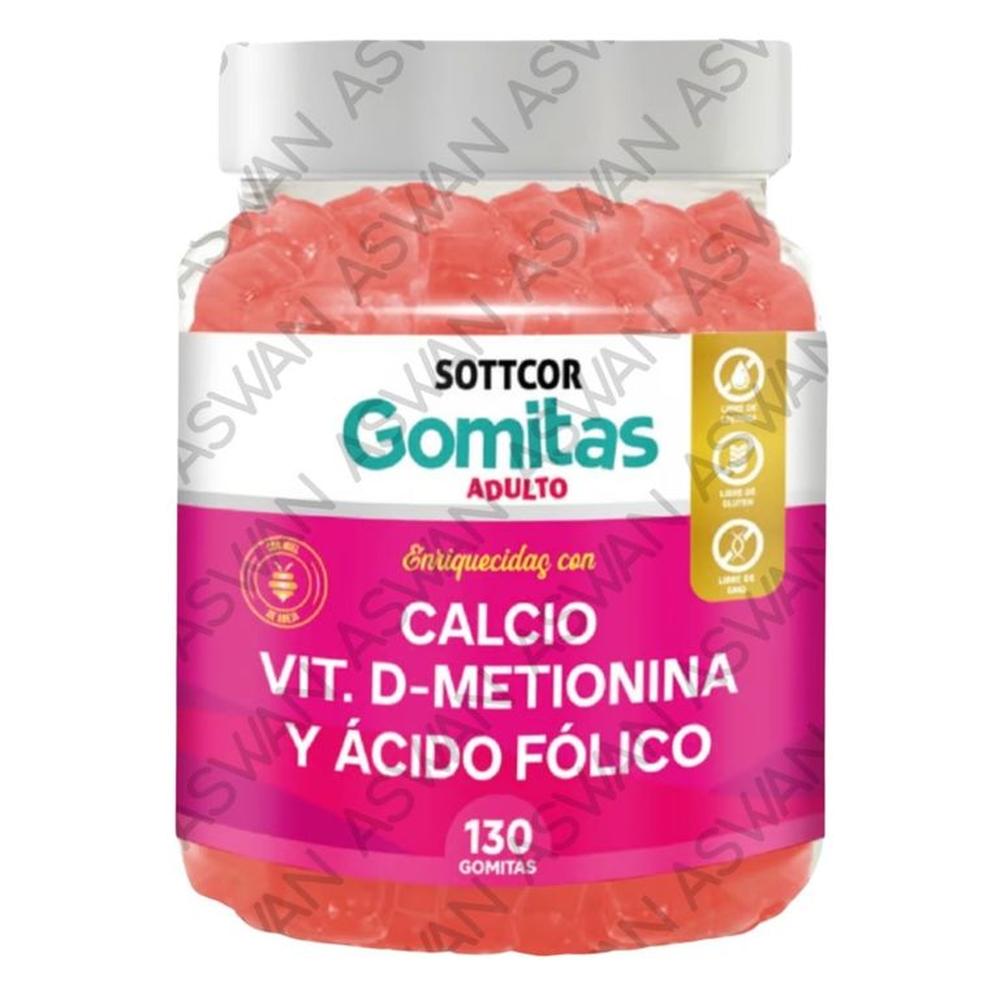 GOMITAS DE CALCIO PARA ADULTOS 130 UNIDADES SOTTCOR 100GR