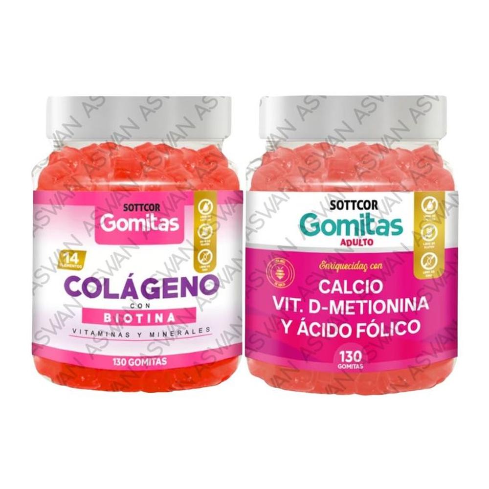 PACK ADULTO COLAGENO & CALCIO 130 GOMITAS - SOTTCOR