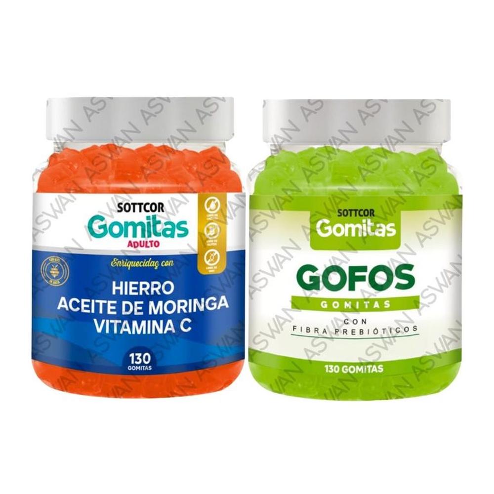 PACK ADULTO HIERRO & GOFOS 130 GOMITAS - SOTTCOR