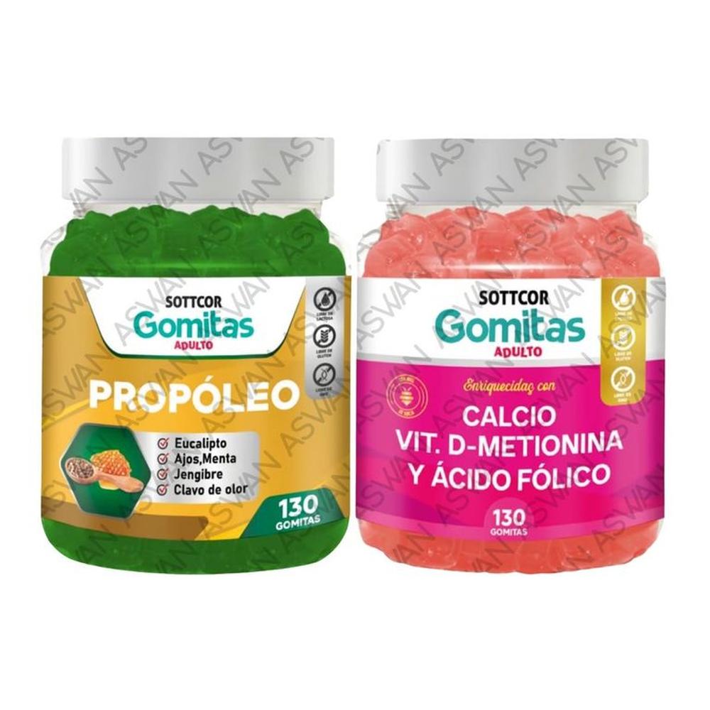 PACK ADULTO PROPOLEO & CALCIO 130 GOMITAS - SOTTCOR