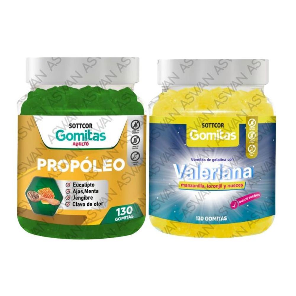 PACK ADULTO PROPOLEO & VALERIANA 130 GOMITAS - SOTTCOR