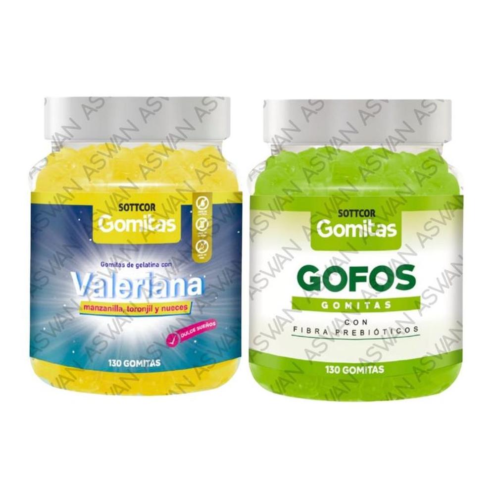PACK ADULTO VALERIANA & GOFOS 130 GOMITAS - SOTTCOR