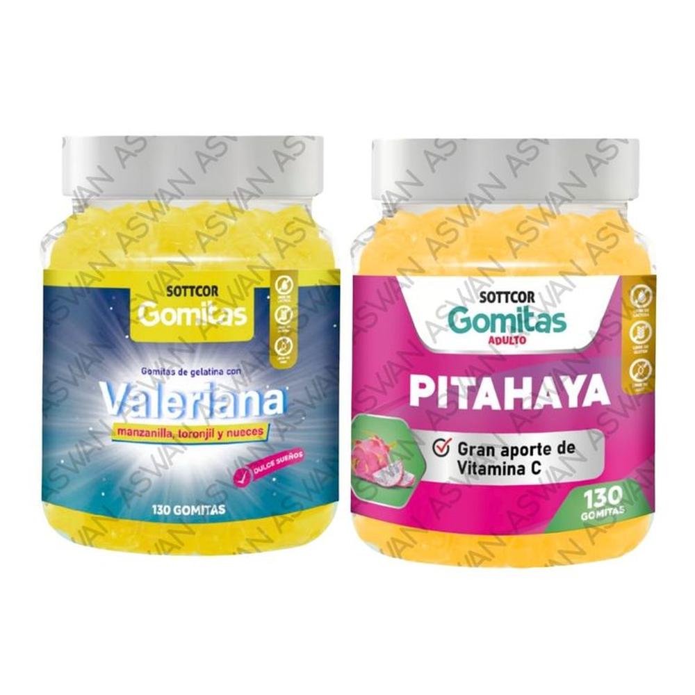 PACK ADULTO VALERIANA & PITAHAYA 130 GOMITAS - SOTTCOR
