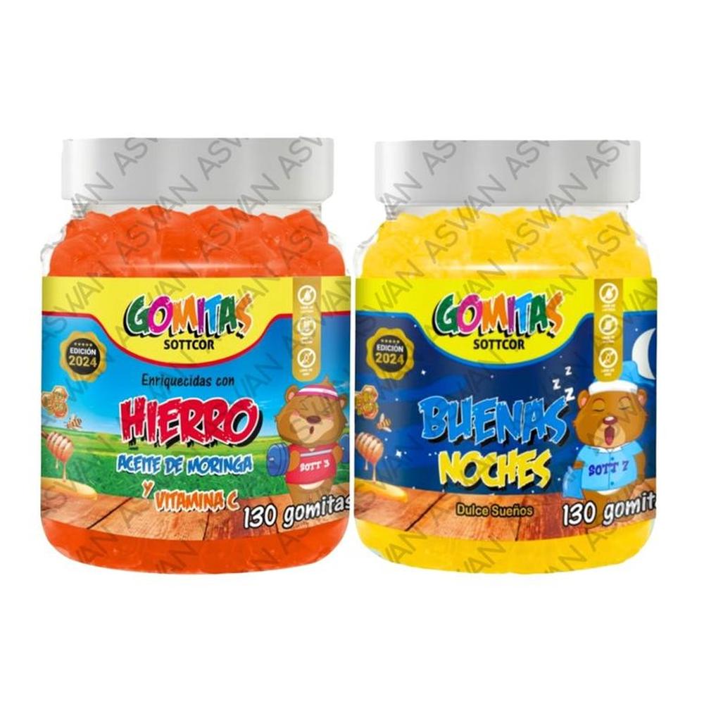 PACK NIÑOS DE HIERRO & BUENAS NOCHES 130 GOMITAS - SOTTCOR
