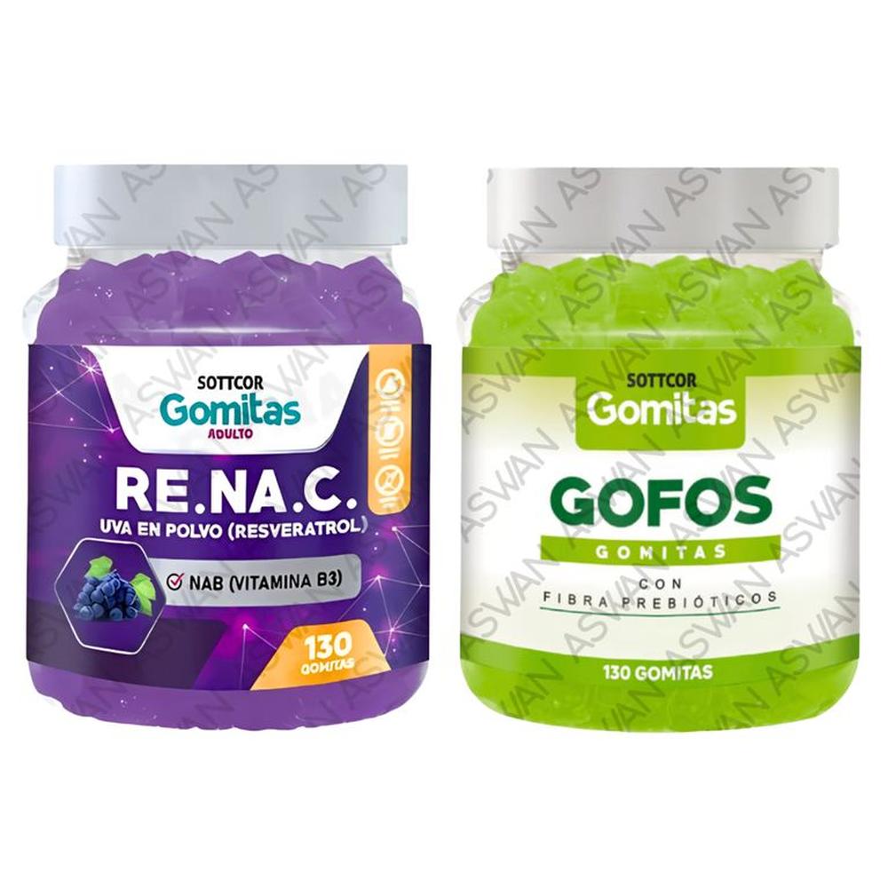 Pack Adulto Resveratrol & Gofos 130 Gomitas - SOTTCOR