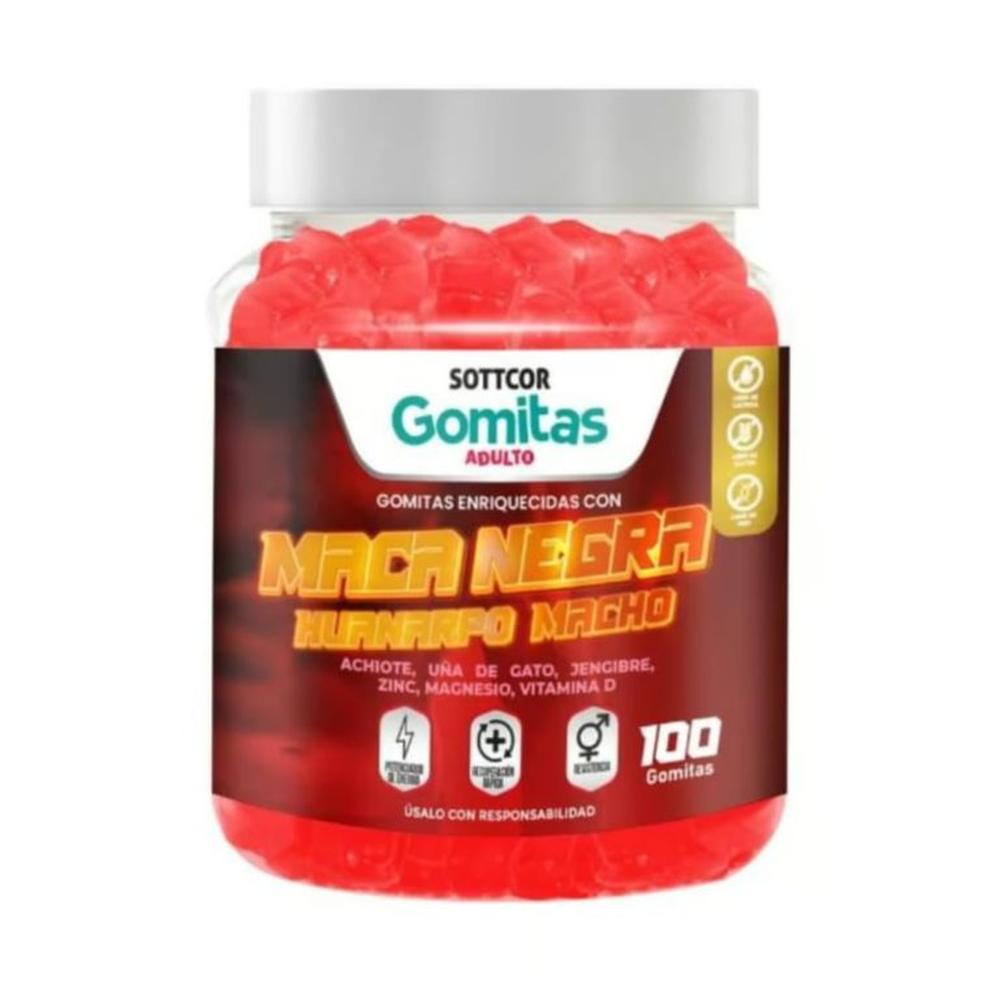 GOMITAS CON MACA NEGRA SOTTCOR 100 GOMITAS