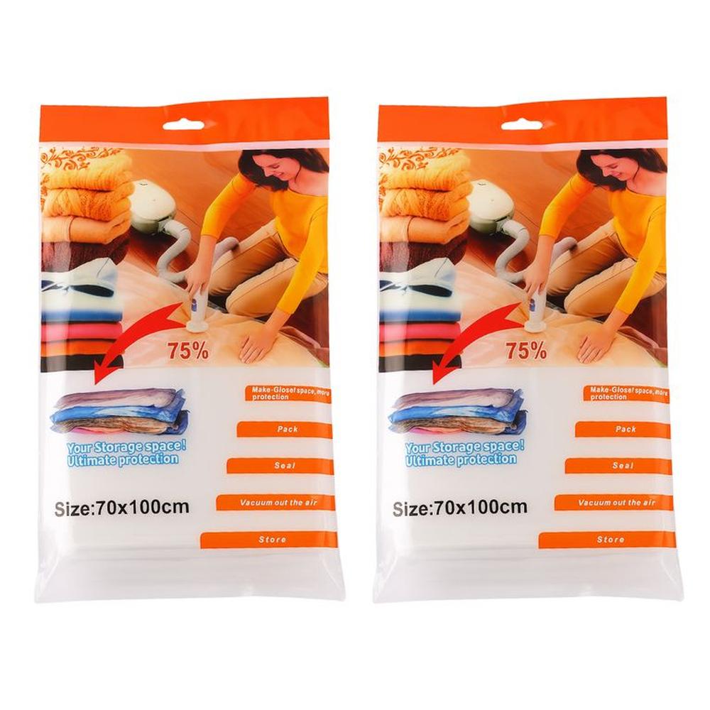Pack x2 Bolsas al vacío compresoras de ropa 2 und
