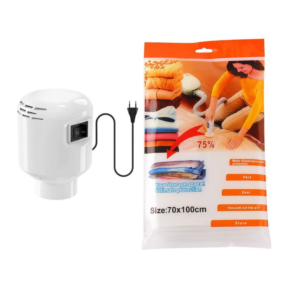 Pack Bomba Sellado Blanca + 1 Bolsa al Vacío Compresoras de Ropa