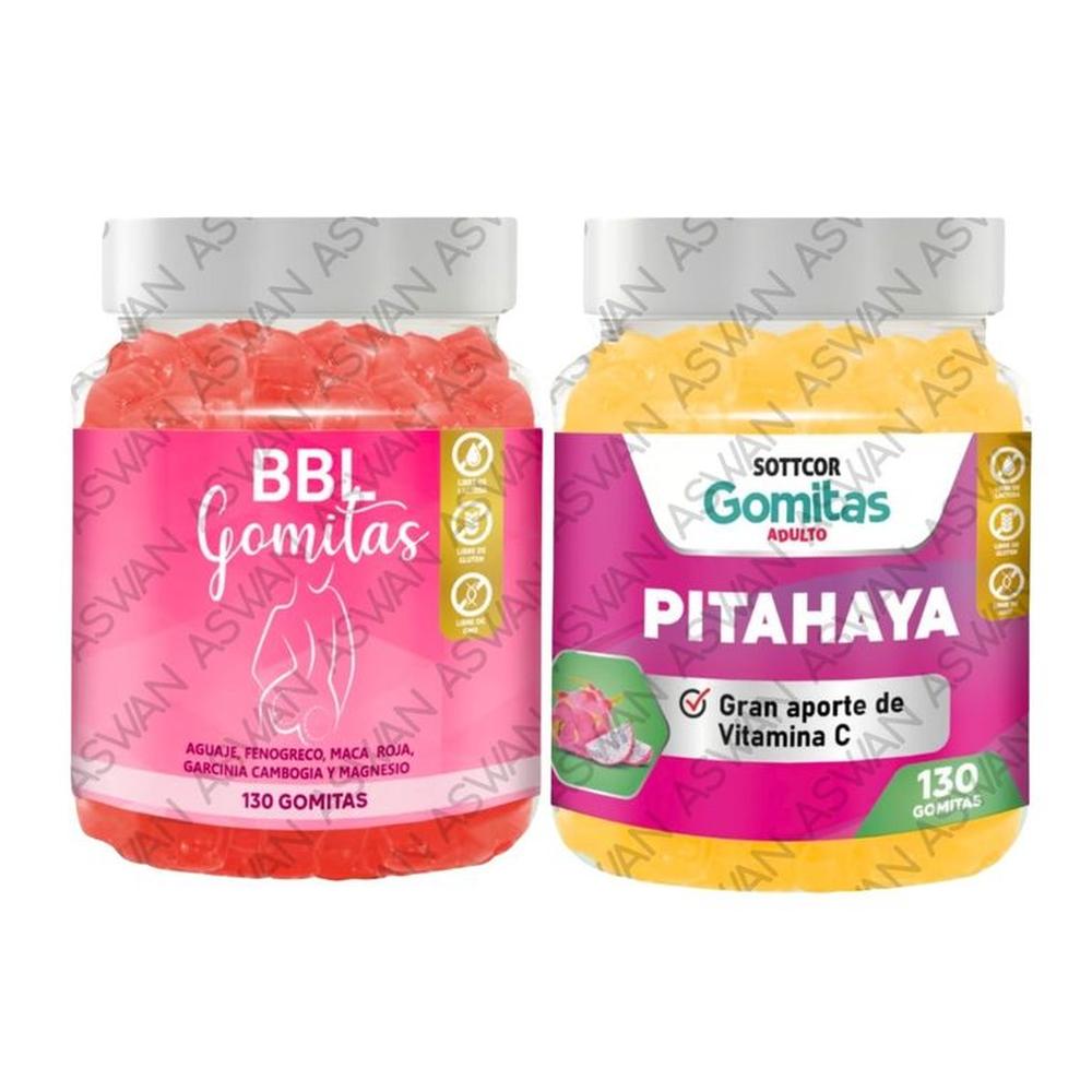 PACK ADULTO DE AGUAJE & PITAHAYA 130 GOMITAS - SOTTCOR