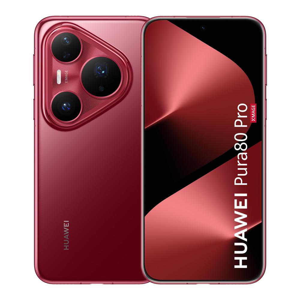 HUAWEI Smartphone Pura 80 Pro 12GB+512GB Rojo - Botón inteligente, IA