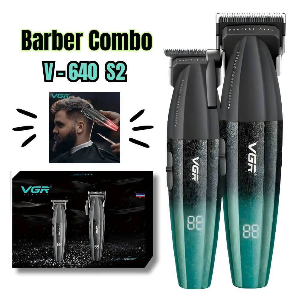 Combo Barber VGR Trimmer + Clipper V-640S2