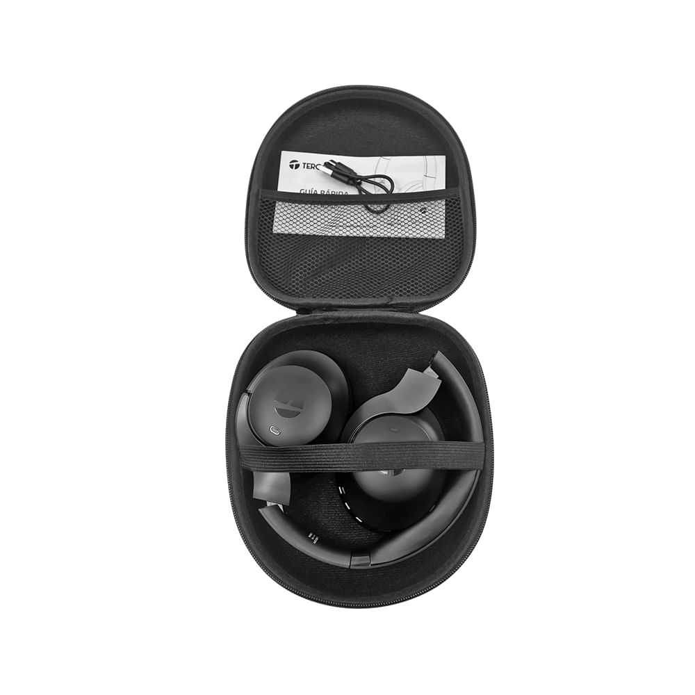 Audífonos inalámbricos ANC TEROS TE-8033N, color negro, sonido superior y comodidad sin cables