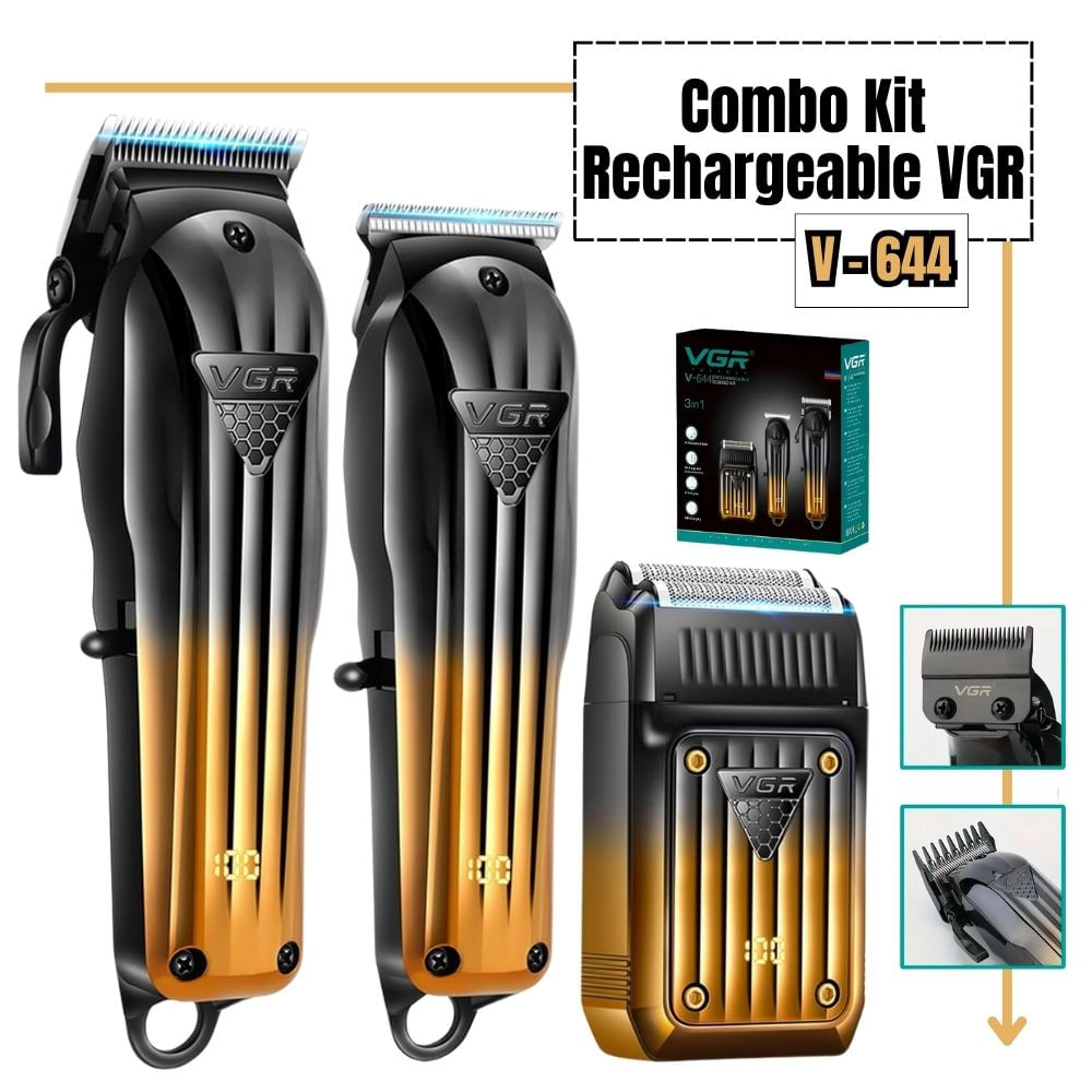 Tricombo VGR Clipper + Trimmer + Shaver V-644