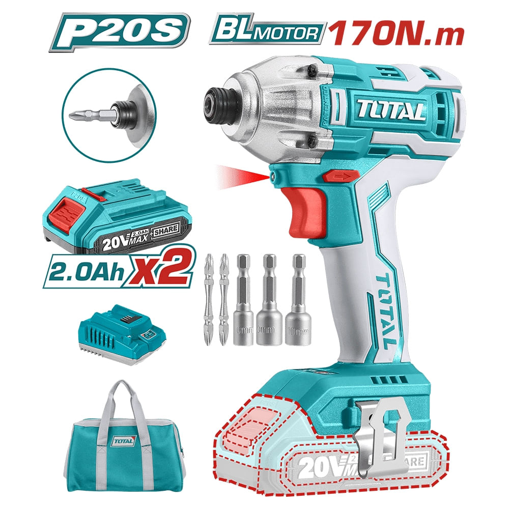 Atornillador de Impacto Inalámbrico 20V - TIRLI2002