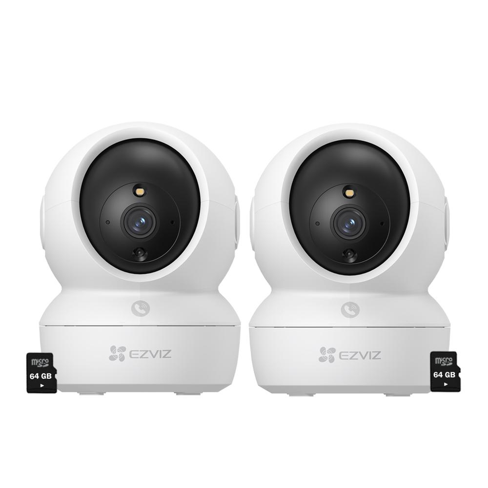 Ezviz Kit 2 Cámaras Seguridad H6C PRO 2MP Audio Doblevía Botón llamada 64GB