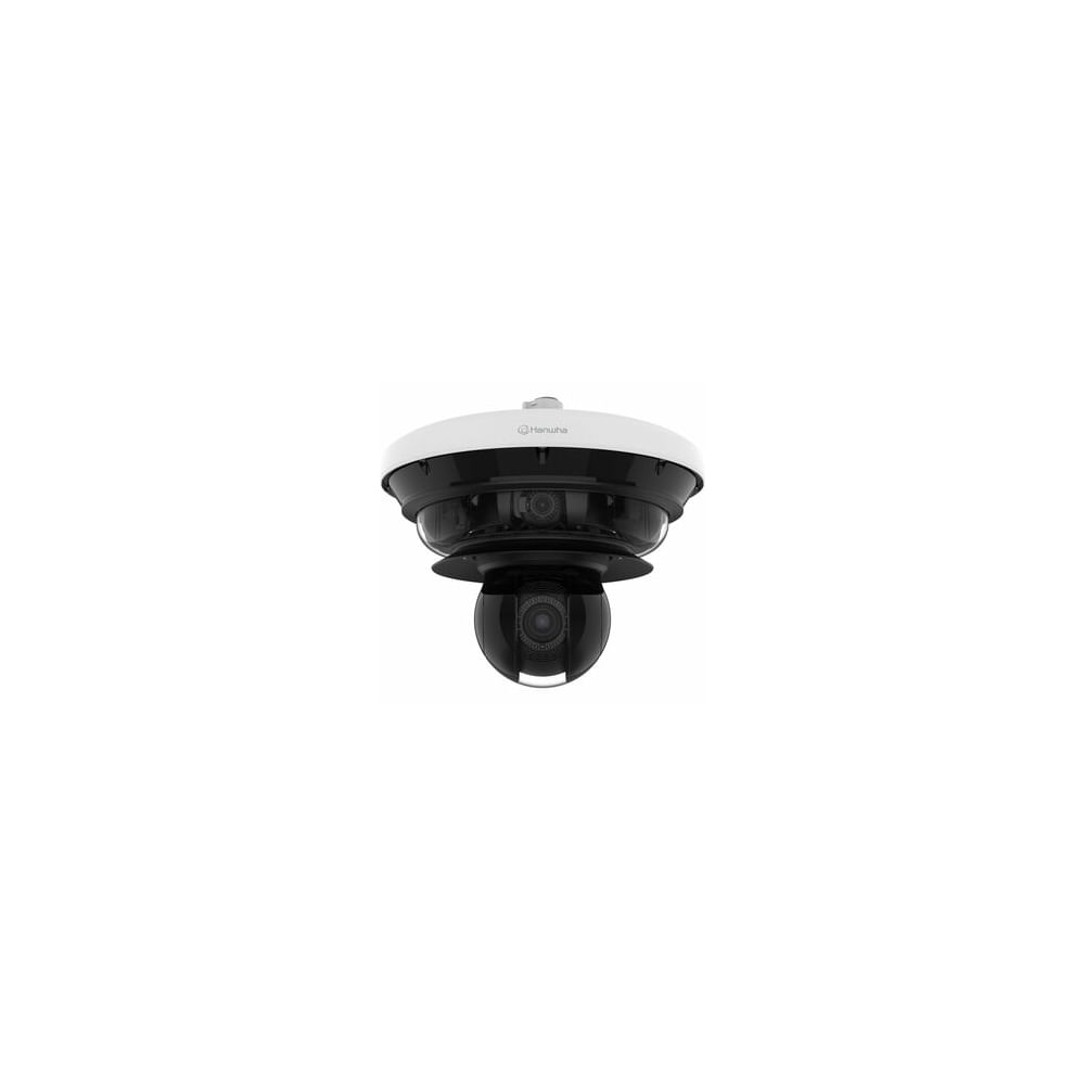 Cámara de red Wisenet 34MP 4K exterior color, visión nocturna 200m, lentes varifocales 3.30-5.70mm