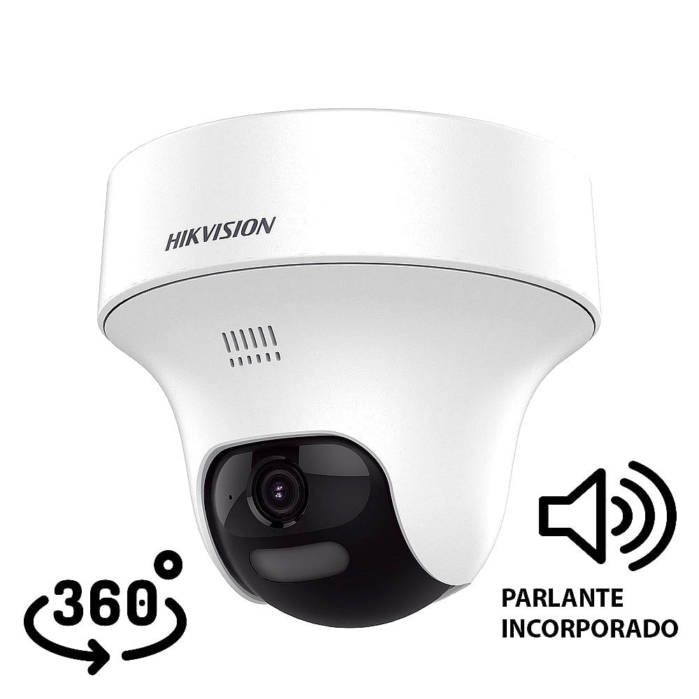 Cámara de vigilancia Hikvision 2MP con audio bidireccional y diseño fijo para seguridad eficaz