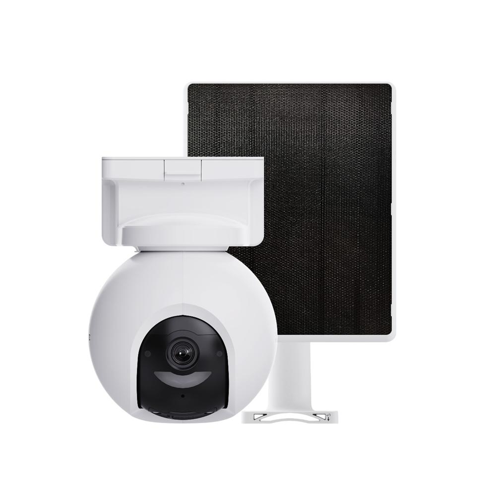 Cámara CB8 PRO 4K 8MP Ezviz Gira 360 Audio Doble vía Sirena Batería Panel Solar