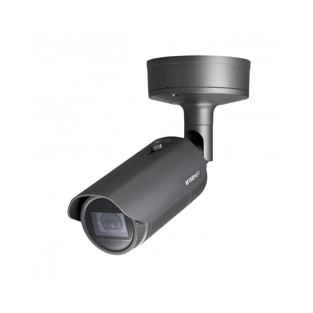 Cámara de red Hanwha Techwin XNO-8082R 6MP con visión nocturna, zoom óptico 3x, IP66, ideal para ex