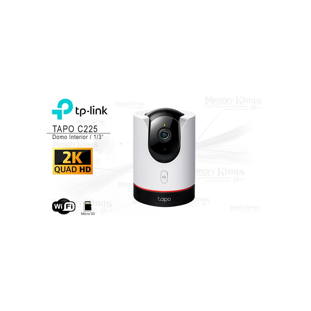 Cámara TP-Link Tapo C225 2K QHD WiFi P&T - Vigilancia Inteligente con Almacenamiento en mSD