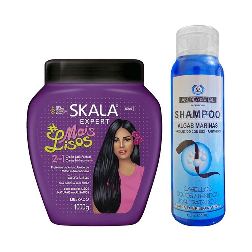 Máscara capilar Skala Mais Lisos Shampoo Algas Marinas Oechsle