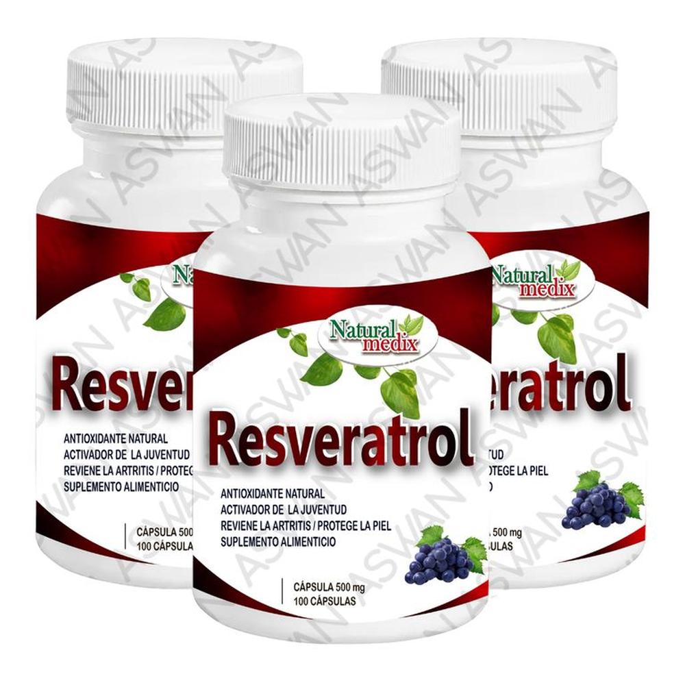 PACK DE 3 RESVERATROL 100 CAPSULAS - NATURAL MEDIX