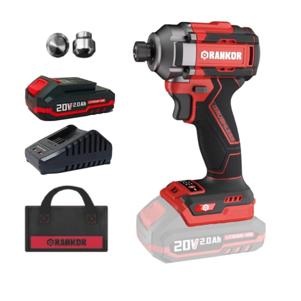 Atornillador de impacto 1/4" Brushless industrial Rankor RLIS20001