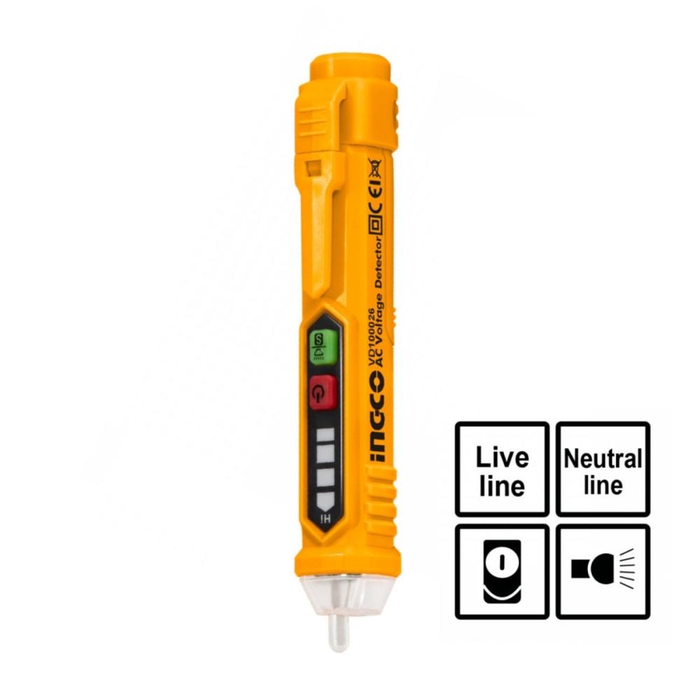Detector de voltaje sin contacto 12v-1000v Ingco VD100026